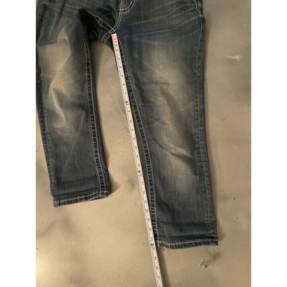 Miss Me Boyfriend Capri Women’s Size 27 Crop Embroidered Jeans JB5501P2 ~ EUC - Picture 6 of 7